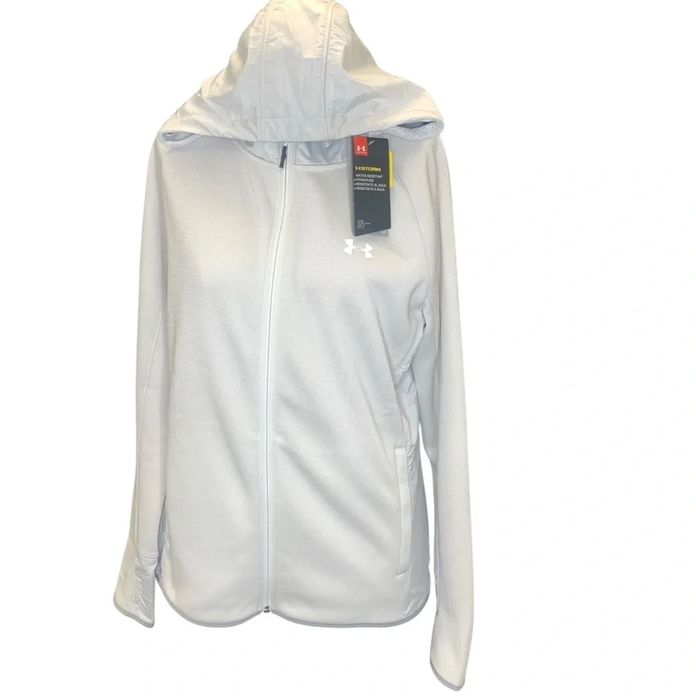 UNDER ARMOUR‎ White ColdGear Full-Zip Hoodie – Size M